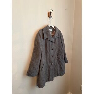 Bromleigh Wool Coat Womens Medium Grey Excellent Vintage ILGWU USA Made